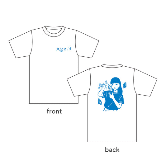 onegoイラストTシャツ（ブルーガール）