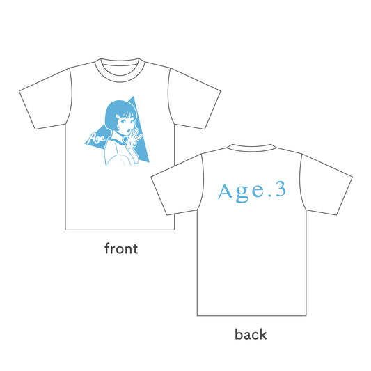 onegoイラストTシャツ（スカイブルーブルーガール）